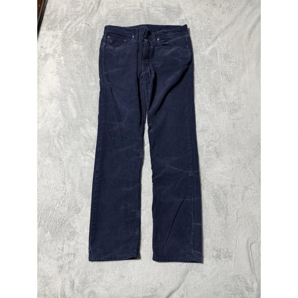 Polo Ralph Lauren Corduroy Pants Mens 32x29 Navy‎ Blue Corduroy Cotton